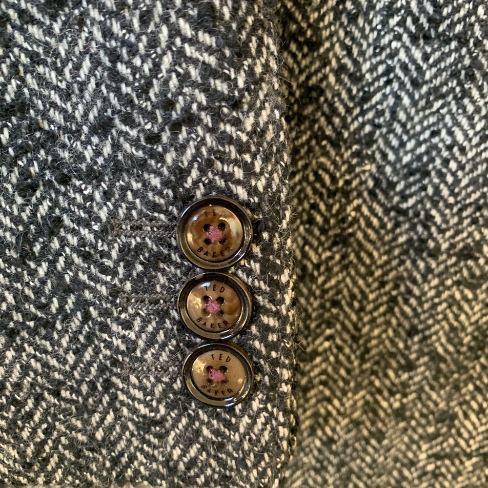 Ted Baker Charcoal Herringbone Blazer - Picture 12 of 13